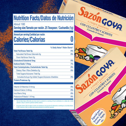 Goya Foods Sazón Seasoning with Coriander & Annatto, 6.33 Ounce (Pack of 1)