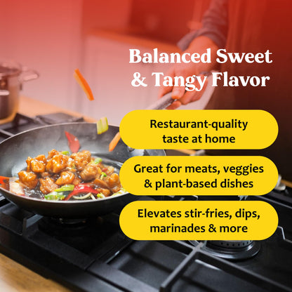 Sun Luck Restaurant Sweet & Sour Sauce 14.5 oz Bottle – Classic Sweet-Tangy Dipping Sauce for Egg Rolls & Appetizers; Great Marinade & Glaze for Chicken & Pork.