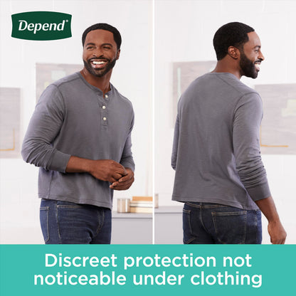 Depend Fresh Protection Adult Diapers, Incontinence Underwear for Men, Disposable, Maximum, Large, Grey, 72 Count (2 Packs of 36), Packaging May Vary