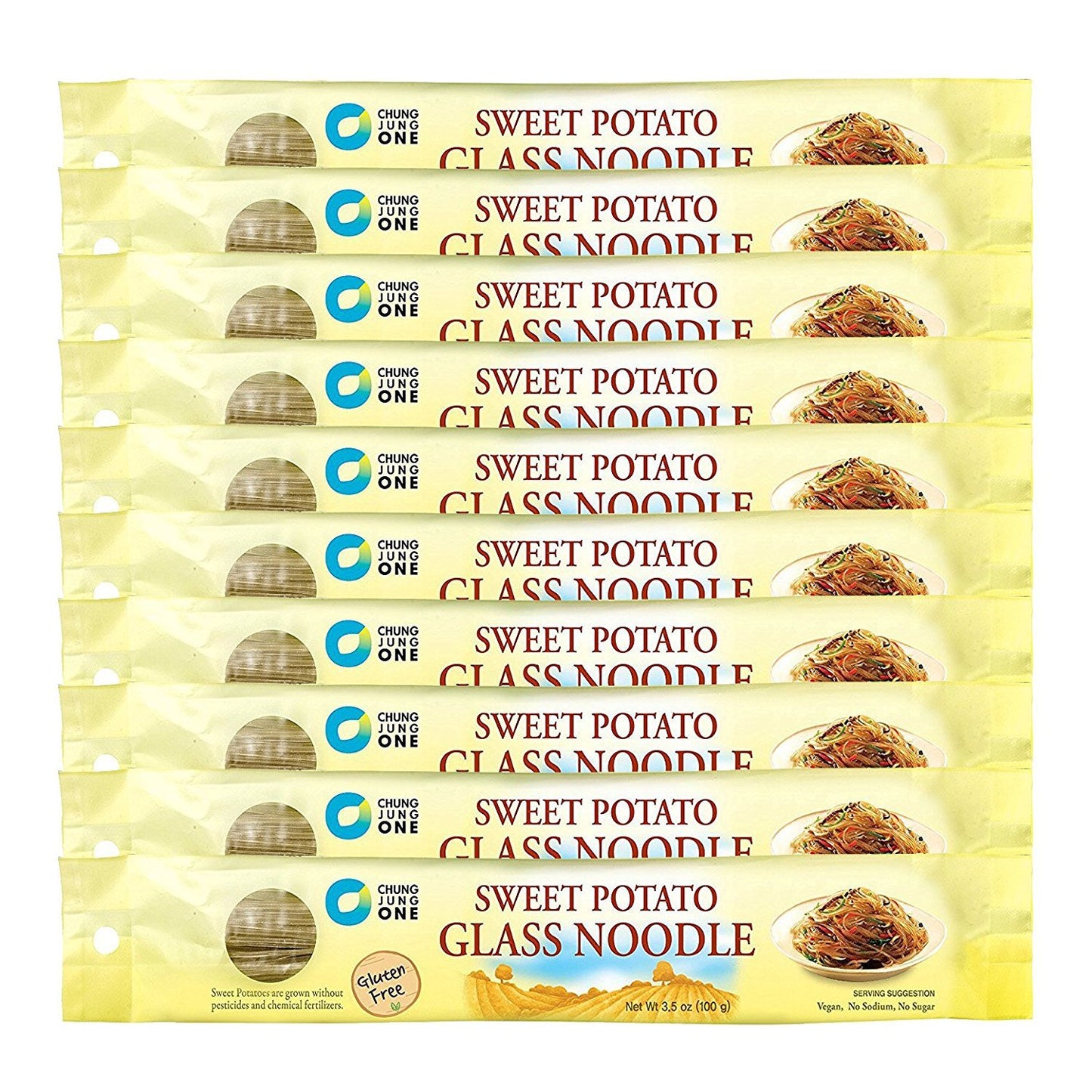 Chung Jung One Sweet Potato Glass Noodle (1000) 10 Packs