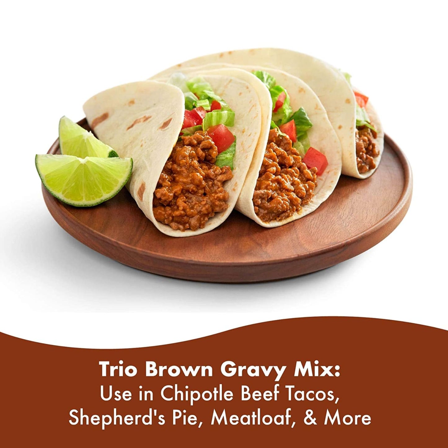 Trio Gravy Mix, Brown Gravy, Holiday Roasts, Dehydrated, Just Add Water, 13.37 oz Bag