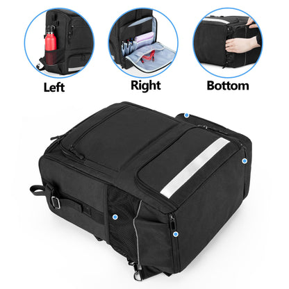 SAMDEW Wheelchair Backpack, Wheelchair Bag to Hang on Back, with Thermal Insulation Pockets for Medicine & Lunch Box, Functional Wheelchair Accessories with Crutches Pockets, Bag Only, Patented Design