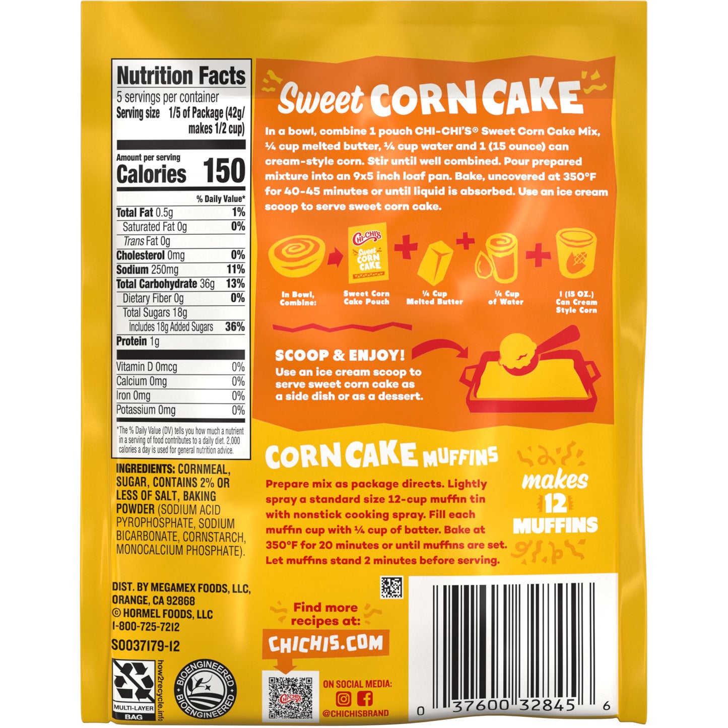 CHI-CHI'S Sweet Corn Cake Mix, 7.4 Ounce (Pack of 12)