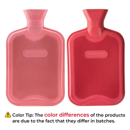 HomeTop Premium Classic Rubber Hot Water Bottle (Red)