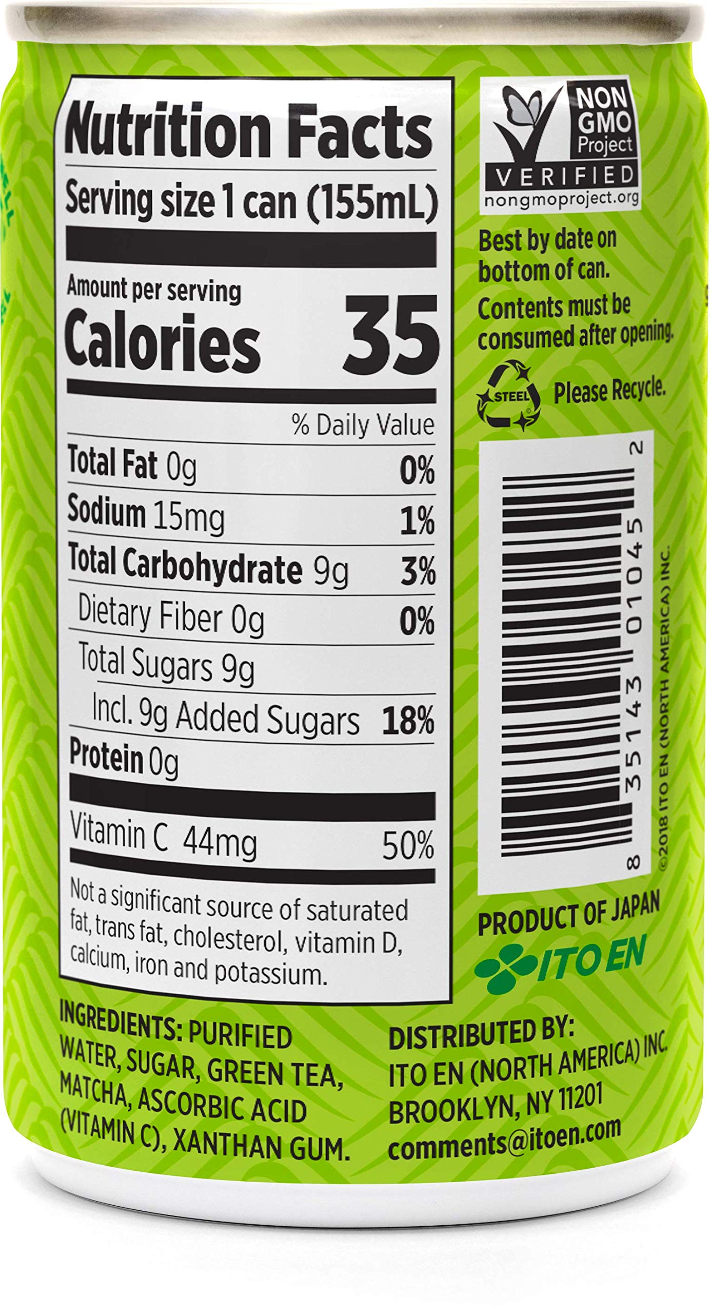 Matcha Love Green Tea Sweetened Energy Shots, 5.2 Ounce (Pack of 20)