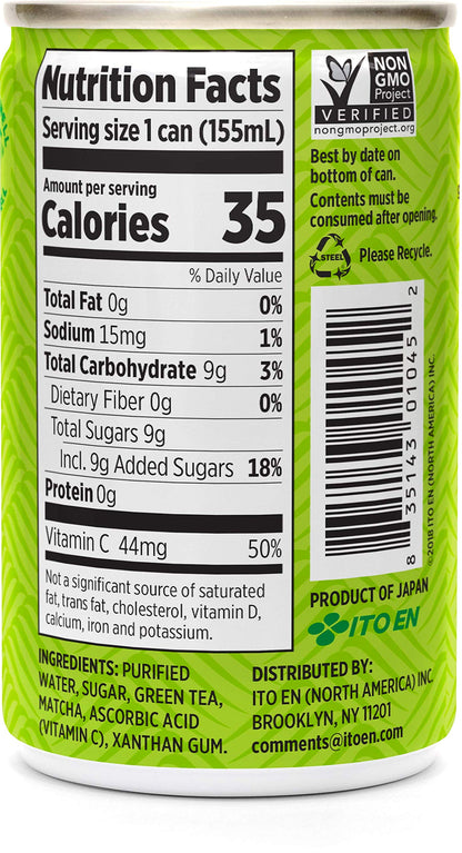 Matcha Love Green Tea Sweetened Energy Shots, 5.2 Ounce (Pack of 20)