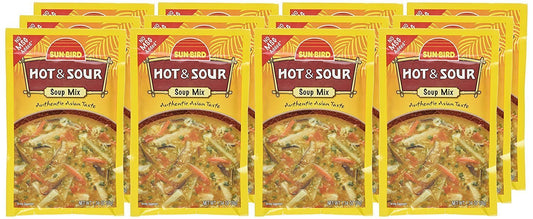 Hot & Sour Soup Mix Packets - Asian Soup Recipe - 1.34 Ounces Each (Pack of 12)