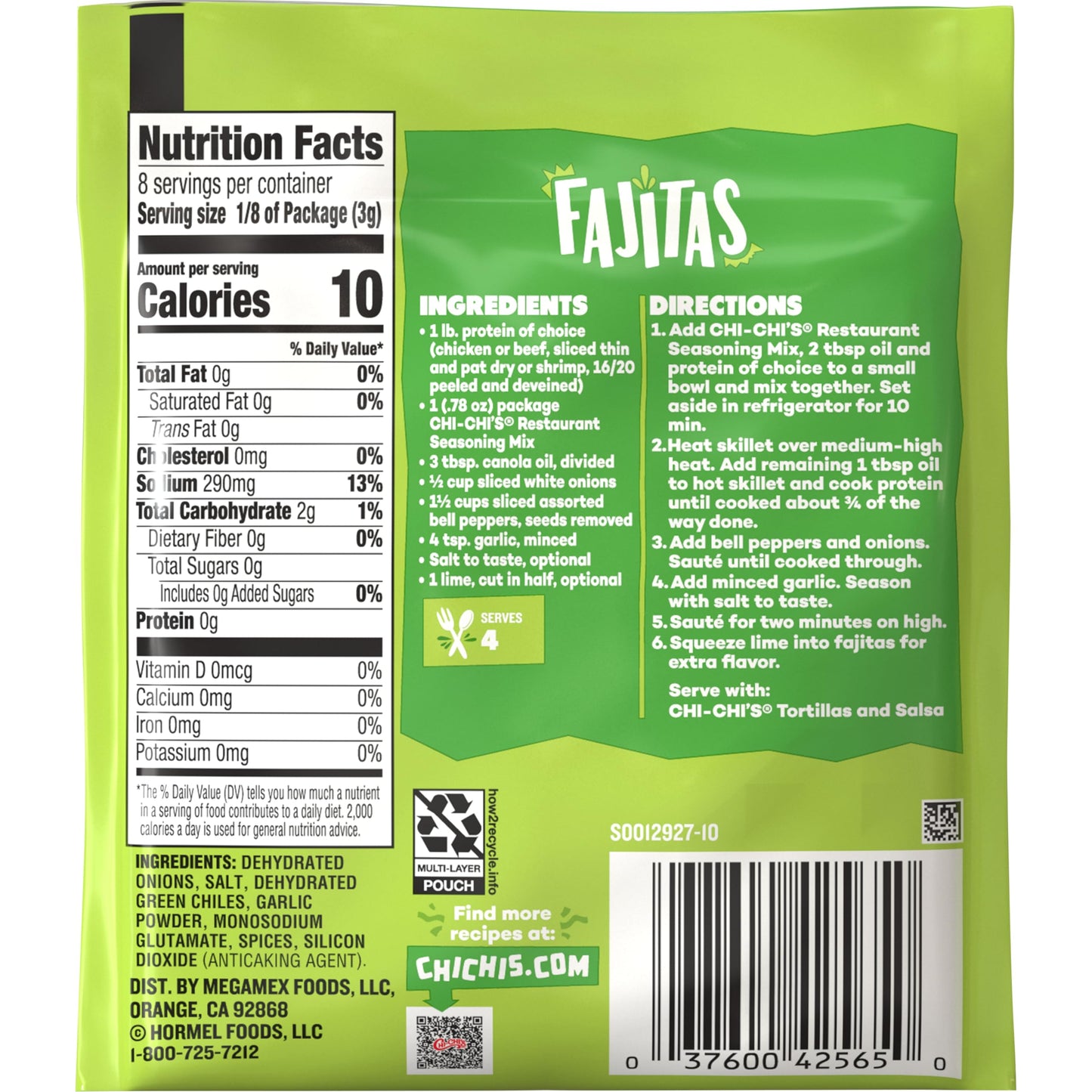 Chi Chi's Fiesta Restaurante Seasoning Mix, 0.78 Ounce (Pack of 24)