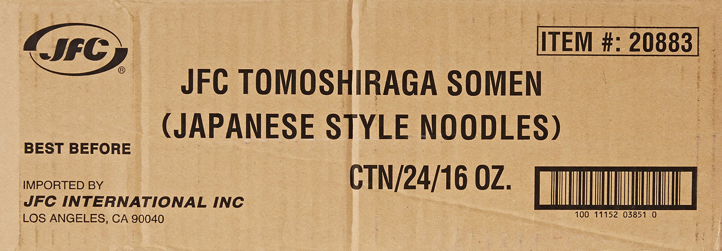 J-BASKET Dried Tomoshiraga Somen Noodles, 16-Ounce (Pack of 24)