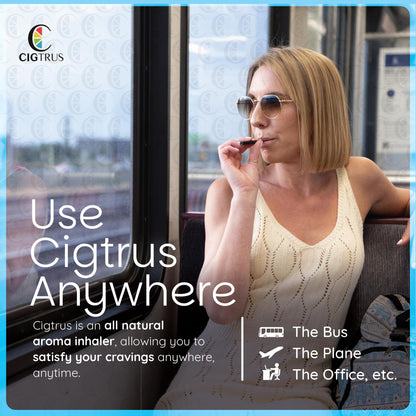Cigtrus Quit Smoking Aid – Natural Smokeless Inhaler – Non-Electric, Nicotine-Free & Travel-Safe – Replace The Vape – 4-Flavor Variety Pack
