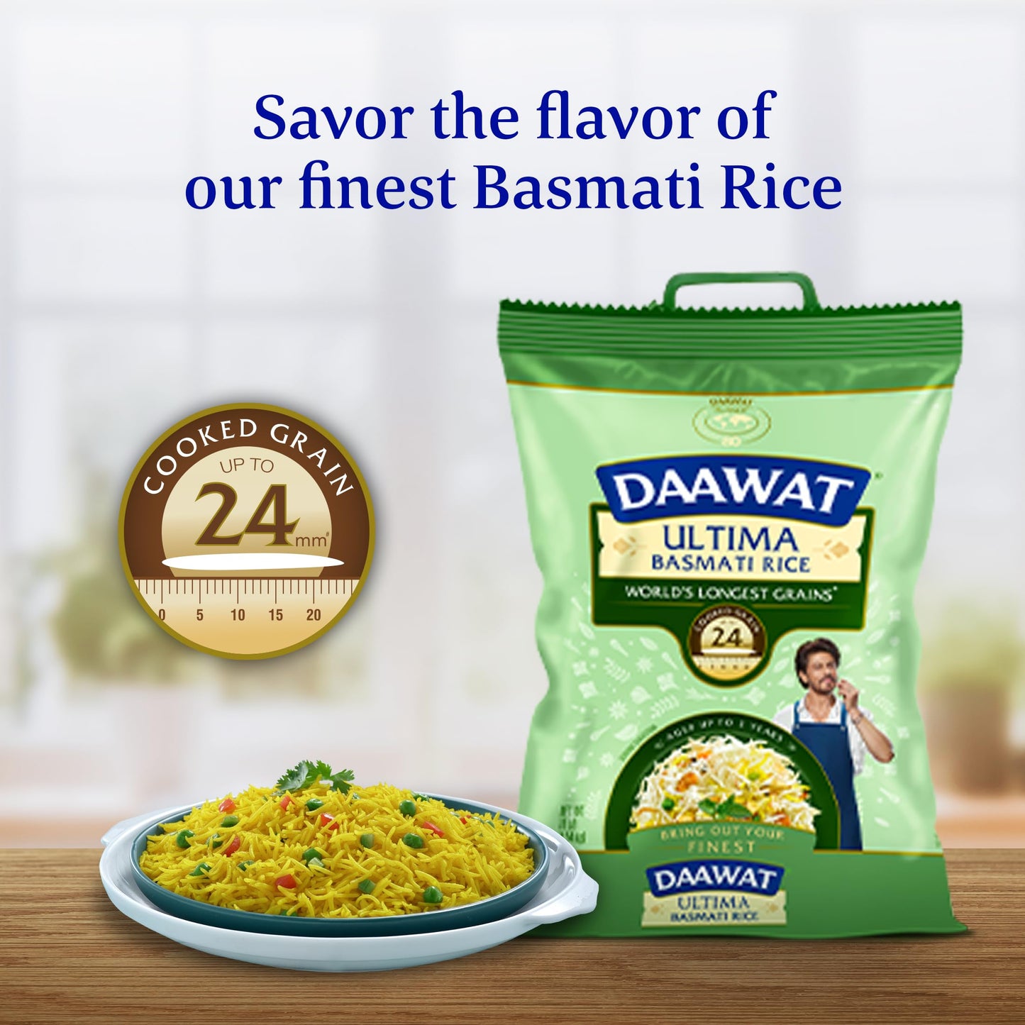 Daawat Ultima Basmati White Rice - Authentic Extra Long Grain Basmati Rice - 10 lb Bag