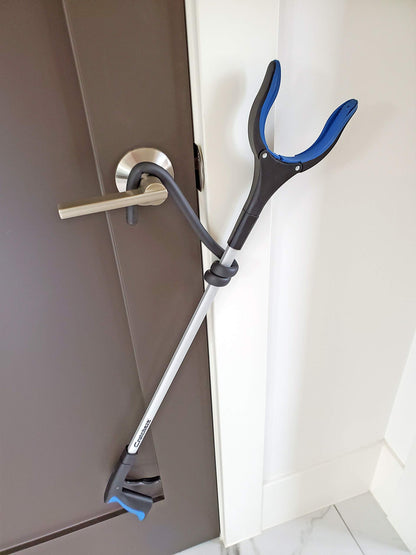 Crutcheze Cane Holder 3 Pack – Flexible Wrap Clip for Walking Sticks – for Walkers, Rollators, Scooters – Keeps Canes Within Reach – Lightweight Cane Accessory