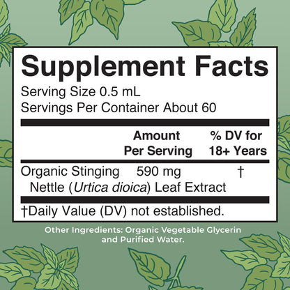 MaryRuth Organics Stinging Nettle Leaf Extract | Detox Supplement Herbal Drops | USDA Organic | Vegan | Non-GMO | Gluten Free | 1 Fluid Oz