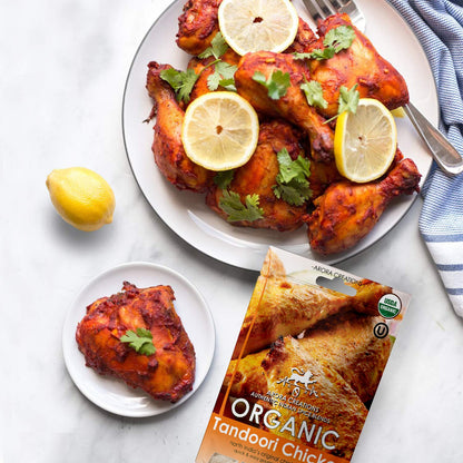 Vegan Organic Tandoori Chicken Indian Spice Blend - Arora Creations 0.9oz (6-Pack) | Gluten Free, Non-GMO, Low Sodium | Easy to Cook Indian At Home!