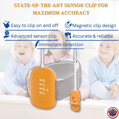 Bedwetting Alarm Rechargable for Boys and Girls Potty Training Older Children Pee Alarm Potty Timer Bedwetting Monitor Sensor Deep Sleepers Turn Move During Sleep Loud Sound Three Modes
