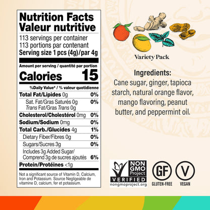 Chimes Ginger Chews 1lb Variety Bag