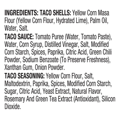 Ortega Taco Dinner Kit, Fiesta Flats Tacos, 12 Count