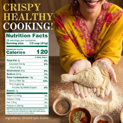 Laxmi Gram Besan Flour 2 lb Non-GMO, Vegan, Gluten Free - Made from Finely Ground Chickpeas Perfect for Authentic Indian Recipes