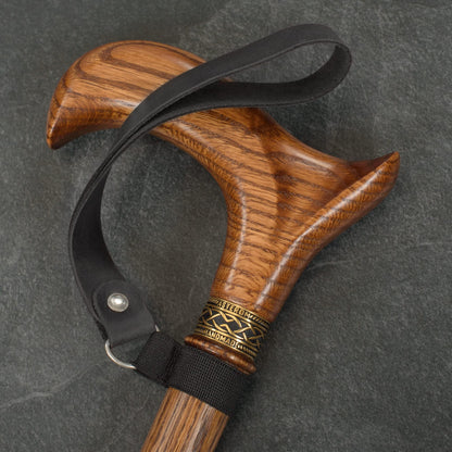 Asterom Handmade Leather Cane Strap - Stylish Wrist Strap for Canes and Walking Sticks