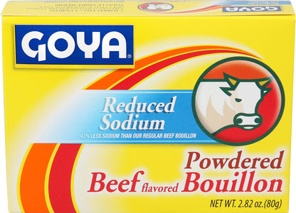 Goya Foods Beef Bouillon Reduced Sodium, 2.82 Ounce (Pack of 24)