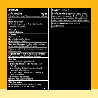 Lotrimin Ultra Jock Itch Cream - Powerful Butenafine Hydrochloride Treatment for Jock Itch, 0.42 Ounce (12 Grams) (Packaging May Vary)