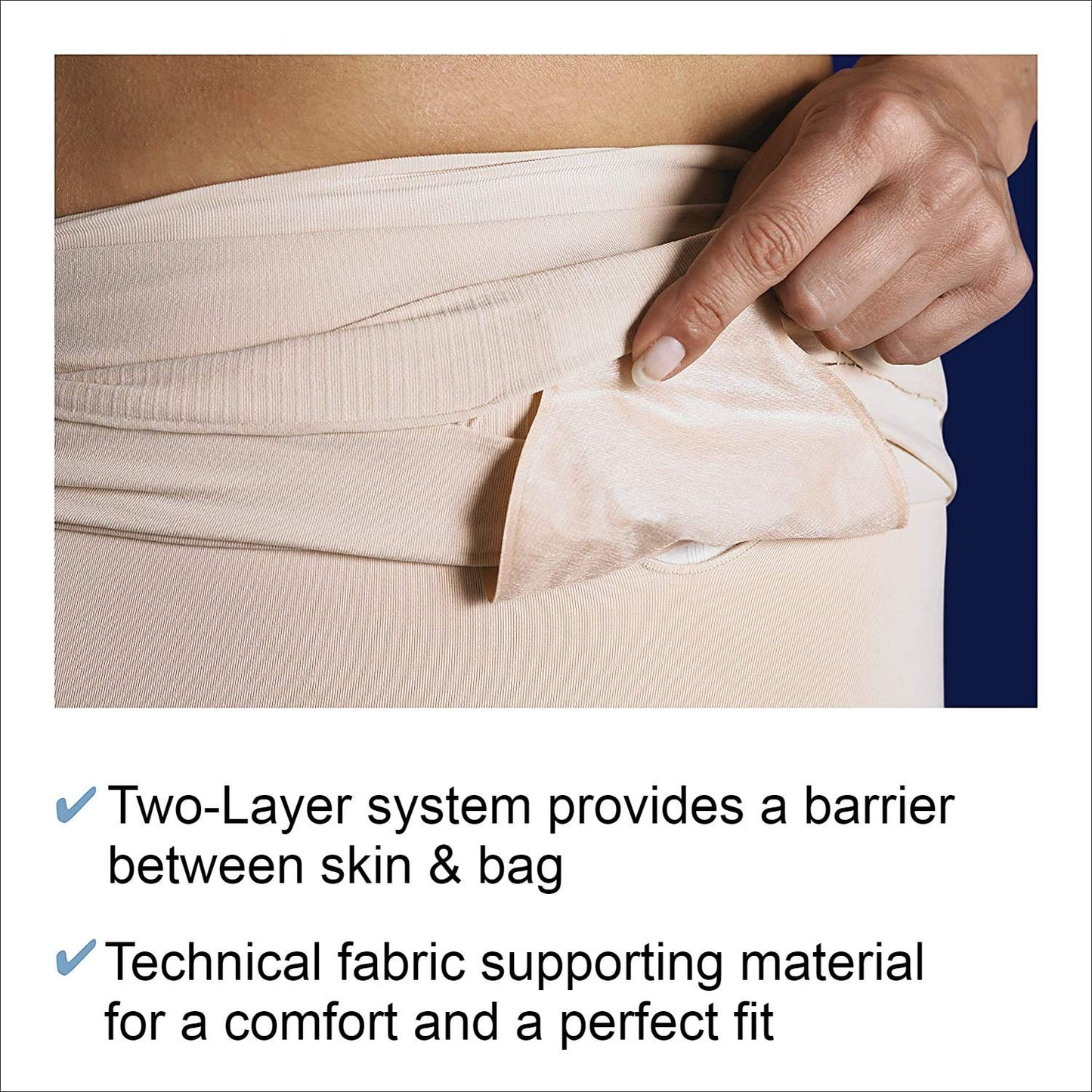 StomaSafe Plus Ostomy/Hernia Support Garment Light by TYTEX (Beige, M/L), 41-1/2" - 49-1/2" Hip Circumference