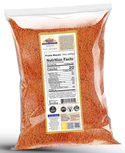 Rani Pickle (Achar) Masala Indian Spice Blend 14oz (400g) ~ All Natural | Vegan | Gluten Friendly | NON-GMO | No colors | Indian Origin