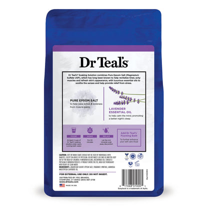 Dr Teal's Epsom Salt Soaking Solution, Soothe & Sleep, Lavender, 3lbs