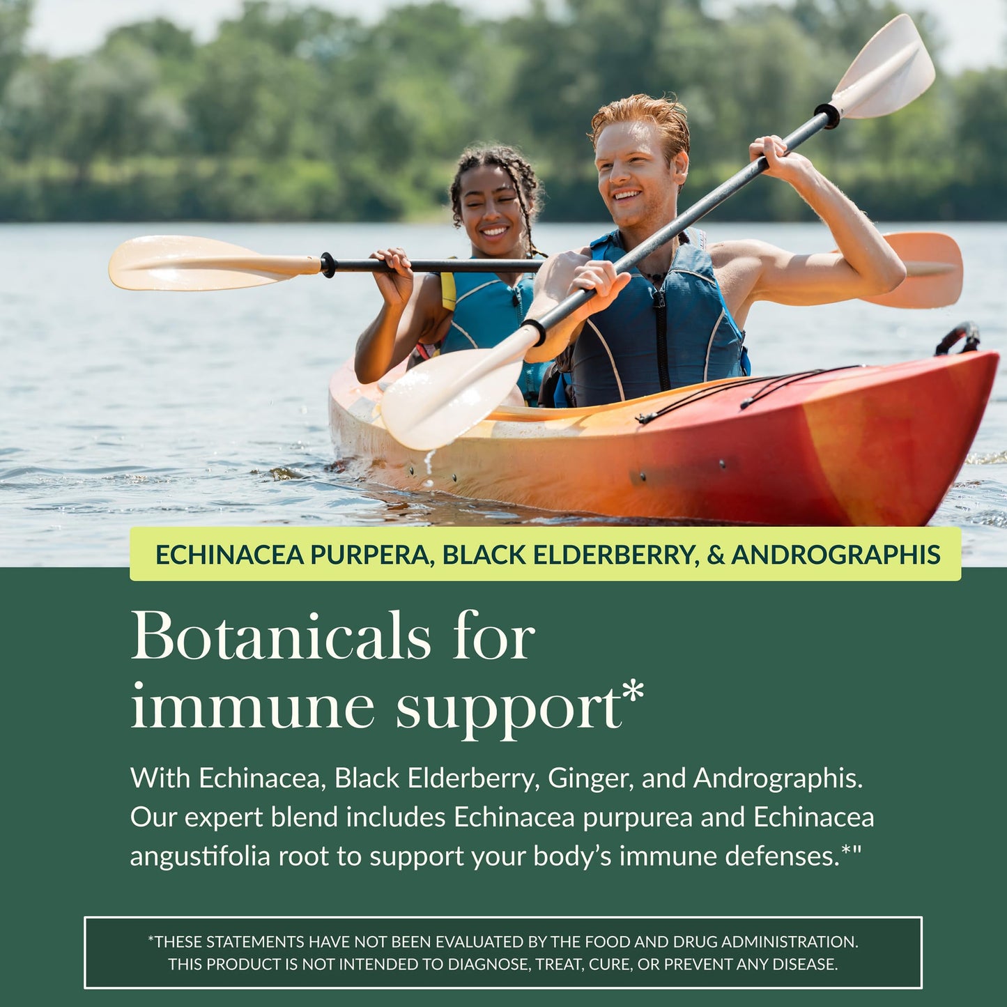 Gaia Herbs Quick Defense - Fast-Acting Immune Support Supplement* - Echinacea, Black Elderberry, Ginger & Andrographis - 80 Vegan Liquid Phyto-Caps (40 Servings)