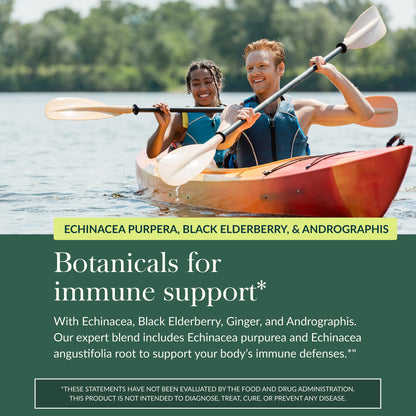 Gaia Herbs Quick Defense - Fast-Acting Immune Support Supplement* - Echinacea, Black Elderberry, Ginger & Andrographis - 80 Vegan Liquid Phyto-Caps (40 Servings)