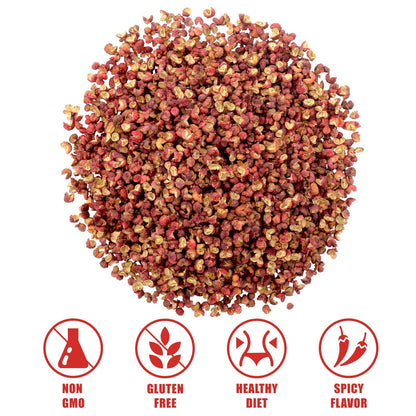 Yimi Sichuan Szechuan Peppercorns, Grade AAA Sichuan Whole Red Peppercorn, Strong Flavor for Mapo Tofu, Kung Pao Chicken, Ideal for Gift, 2.1 oz