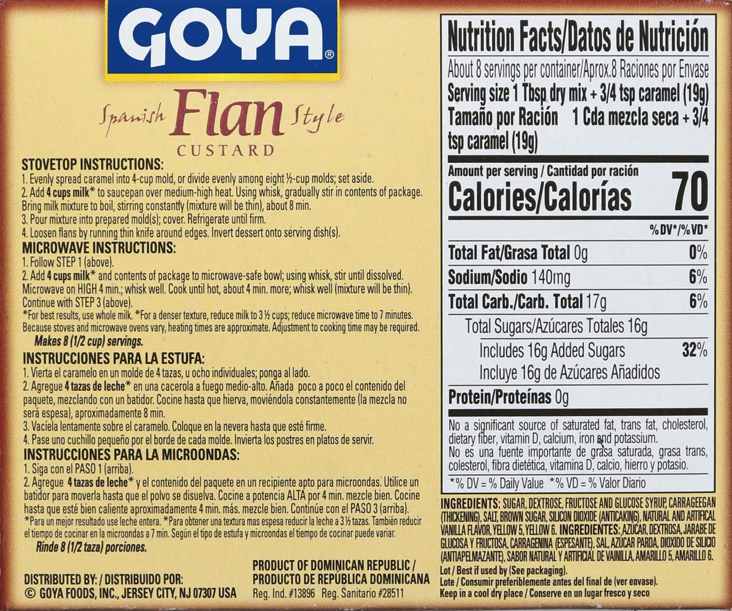 Goya Foods Flan Custard with Caramel, 5.5 Ounce (Pack of 36)