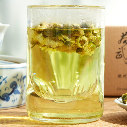 ChaWuWarmSun Chrysanthemum Tea,3.5oz/100g,White Chrysanthemum Bud,HangZhou TongXiang Tai Ju,Chinese Flower Tea