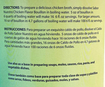 Sabor Nuestro: Chicken Bouillion 7.9 lb.