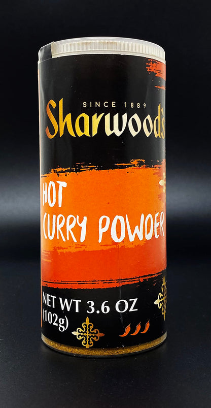 Sharwood's Hot Curry Powder, 3.6 oz (102g), Pack of 2