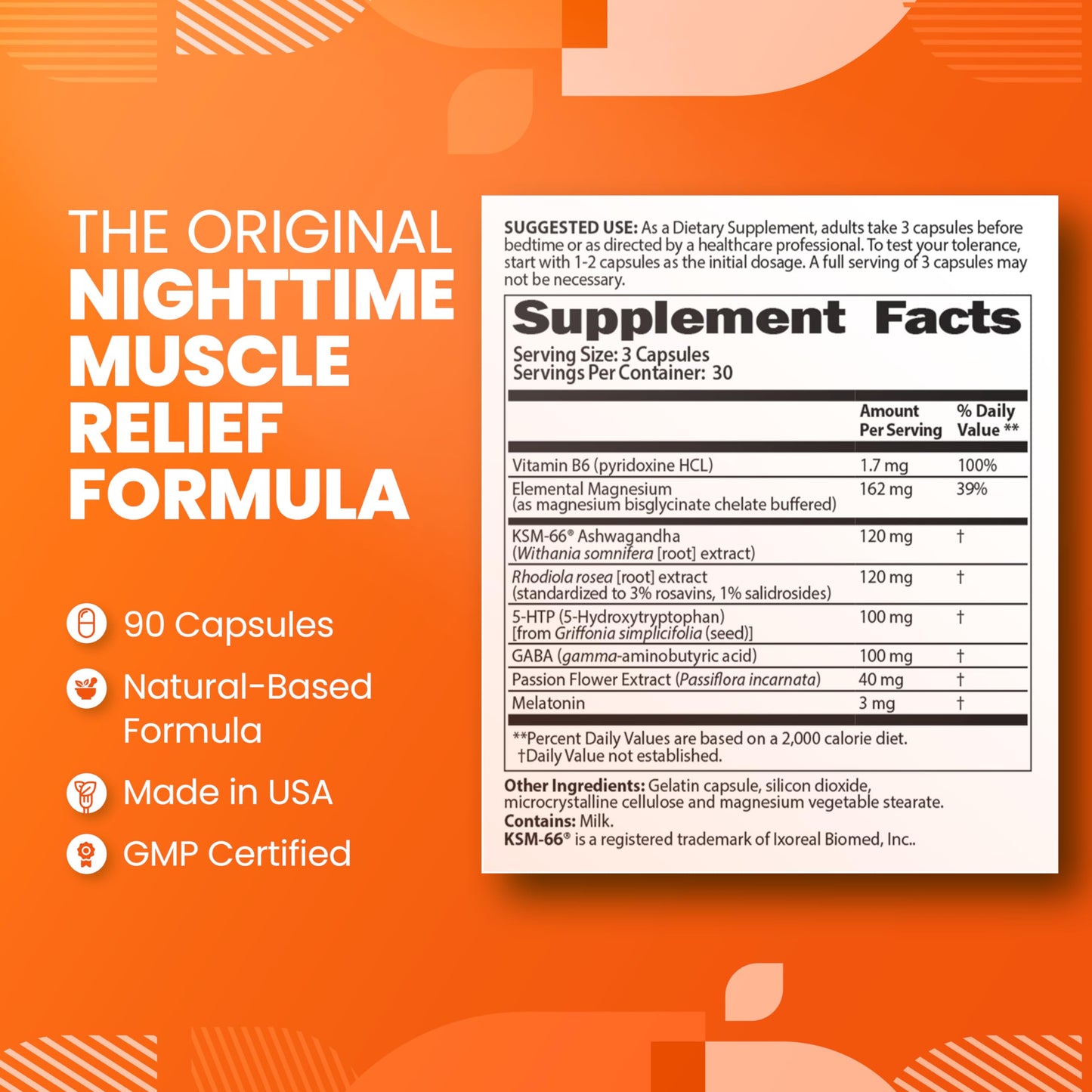 SaltWrap Mag R&R - Nighttime Muscle Cramps Support, Natural Sleep Support for Adults with Magnesium Glycinate for Muscle Spasm and Leg Cramps Relief, 90 Capsules