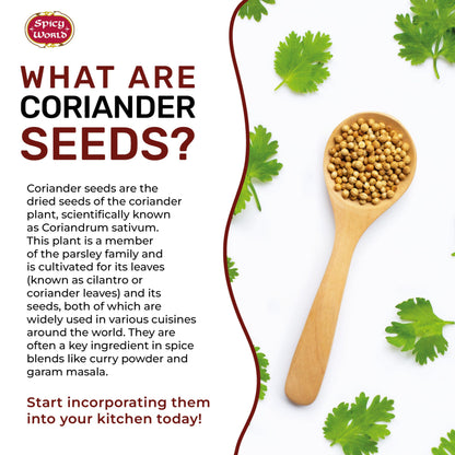 Spicy World Coriander Seeds 5 Pounds Bulk - Pure Indian Spice