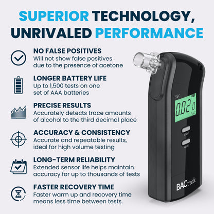 BACtrack S80 Breathalyzer | Professional-Grade Accuracy | DOT & NHTSA Approved | FDA 510(k) Cleared | Portable Breath Alcohol Tester for Personal & Professional Use | FSA/HSA Eligible
