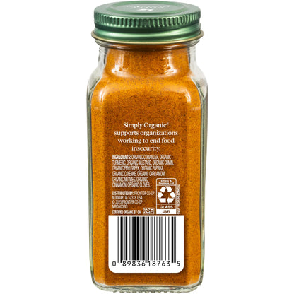 Simply Organic Certified Organic Curry Powder, 3-Ounce 3-Pack, Aromatic Blend 11 Indian Cooking Spice for Meat, Seafood, Tofu