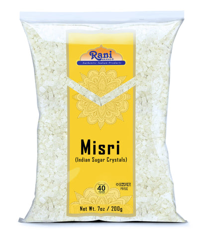 Rani Misri (Indian Sugar Crystals) 7oz (200g) ~ All Natural | Gluten Friendly | No Colors | Vegan | Kosher | Indian Origin