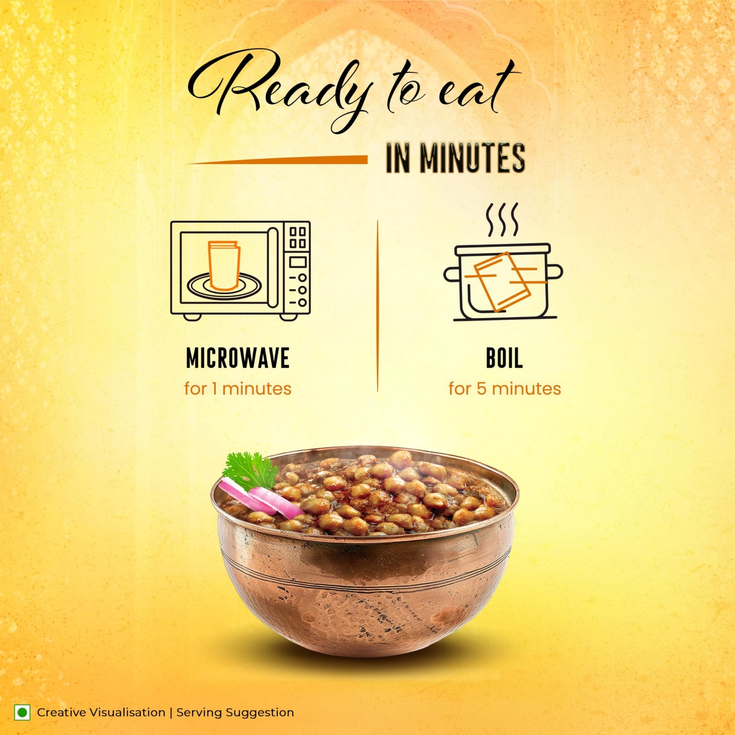 Kitchens of India Pindi Chana – Chick Peas Curry, (Pack of 6)10 Ounces , Gourmet Ready To Eat Authentic Indian Dish (Pack of 6)
