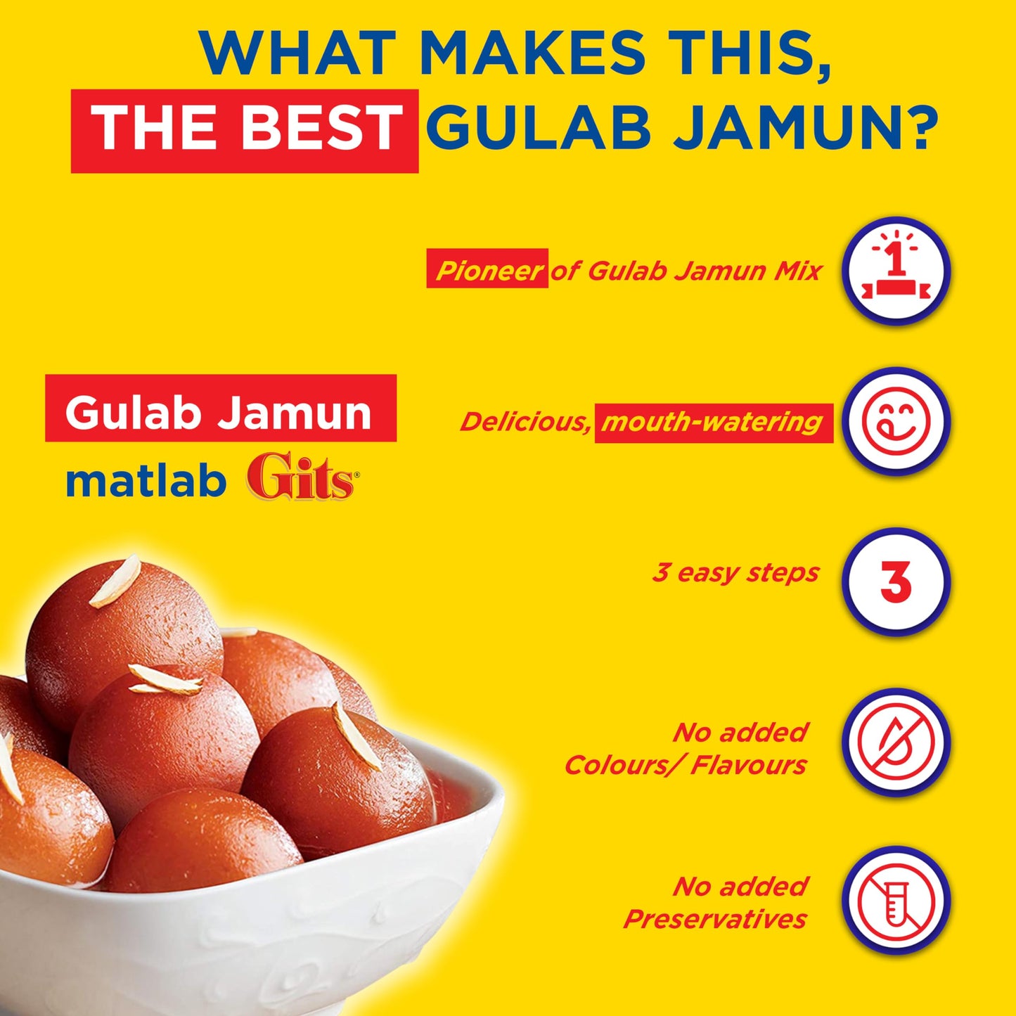 Gits Gulab Jamun Mix, 3.5 Ounce