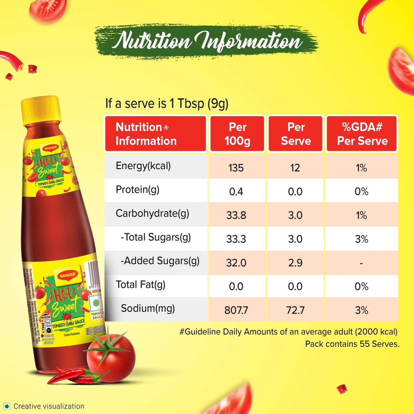Maggi Hot & Sweet Tomato chilli sauce 500g