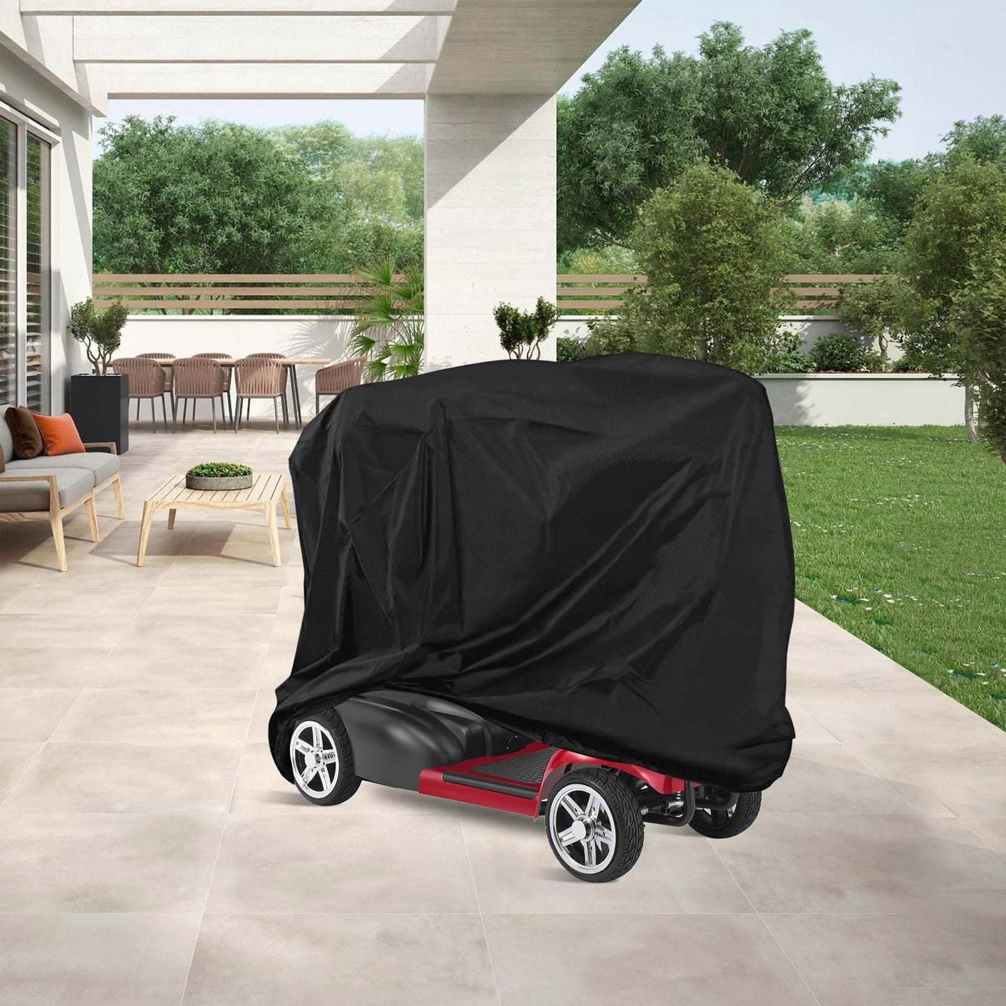 Mobility Scooter Cover,Waterproof Wheelchair Cover for Storage,Mobility Scooter Accessories for All-Weather Outdoor Protection Dust Covers - 55"x 26" x 36" (L x W x H)