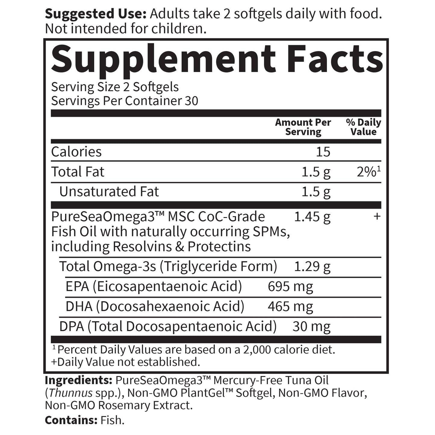 Garden of Life Dr. Formulated Advanced Omega Fish Oil - Lemon, 1,290mg EPA, DHA + DPA in Triglyceride Form, Single Source Omega 3 Supplement for Ultimate Brain & Heart Health, Non-GMO, 60 Softgels