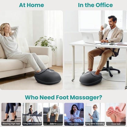 Nekteck Shiatsu Foot Massager with Heat , 3 Modes Deep Kneading Therapy Air Compression, Feet Massage for Plantar Fasciitis, Relaxation Gifts for Men Women Mom Dad