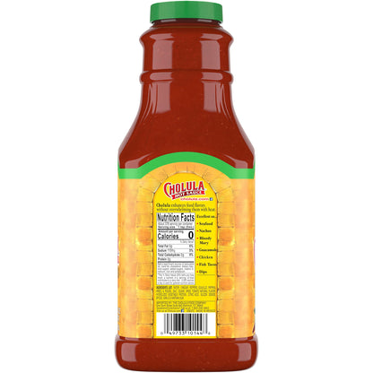 Cholula Chili Lime Hot Sauce, 64 fl oz - One 64 Fluid Ounce Bulk Container of Chili Lime Hot Sauce with Mexican Peppers, Lime and Signature Spice Blend, Perfect for Eggs, Shrimp, and More