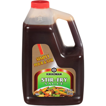 Kikkoman – Preservative Free Stir Fry Sauce with Classic Flavored - Perfect for Chowmein & All-Purpose Seasoning Dishes – Sealed Packed Plastic Bottle - 1/2Gal (Pack of 1)