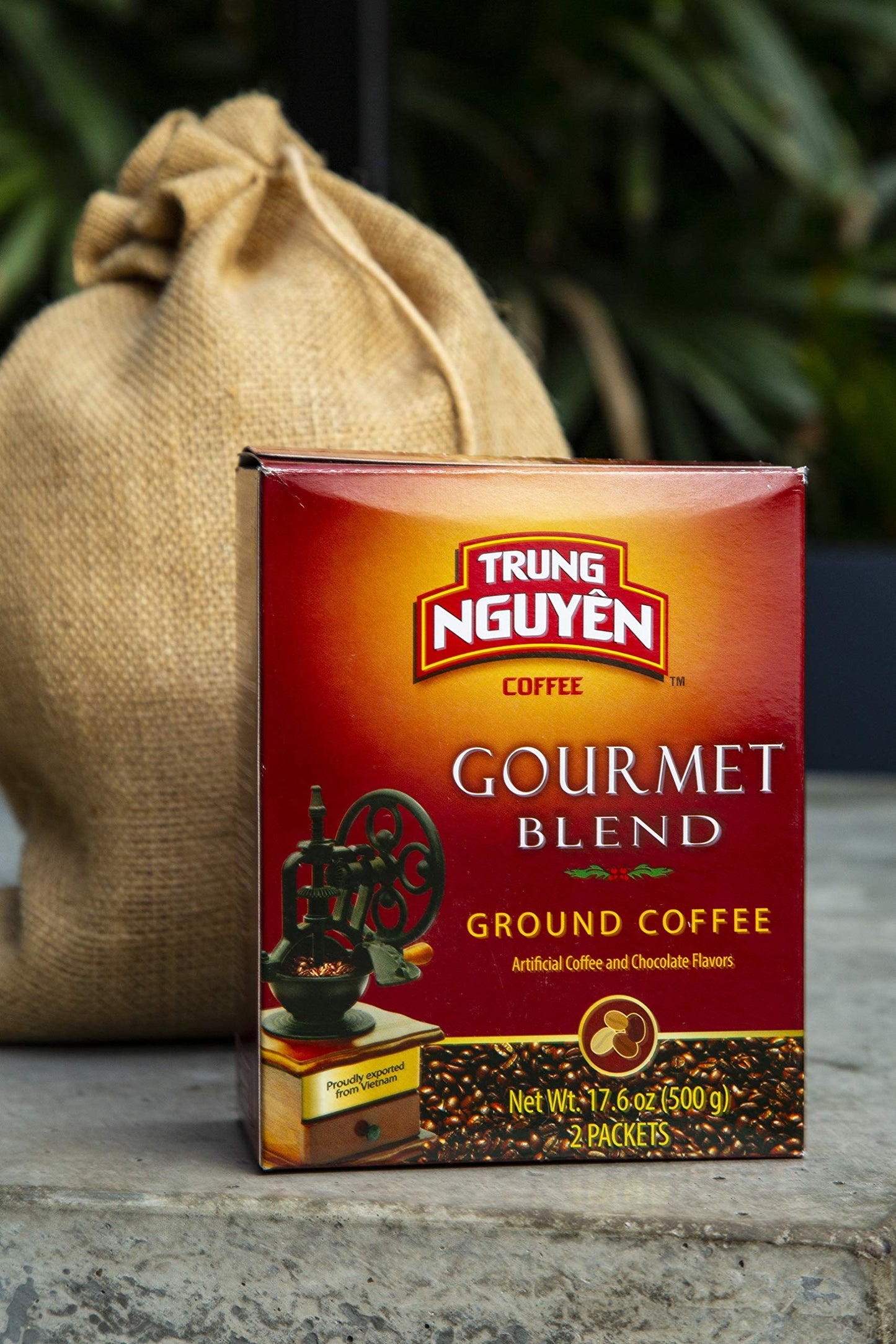 Trung Nguyen — Gourmet Blend — Roasted Ground Coffee Blend — Strong and Bold — Robusta, Arabica, Excelsa, & Catimor — Notes of Chocolate, Spices, & Fruit — Vietnamese Coffee 17.6oz (Pack of 2)