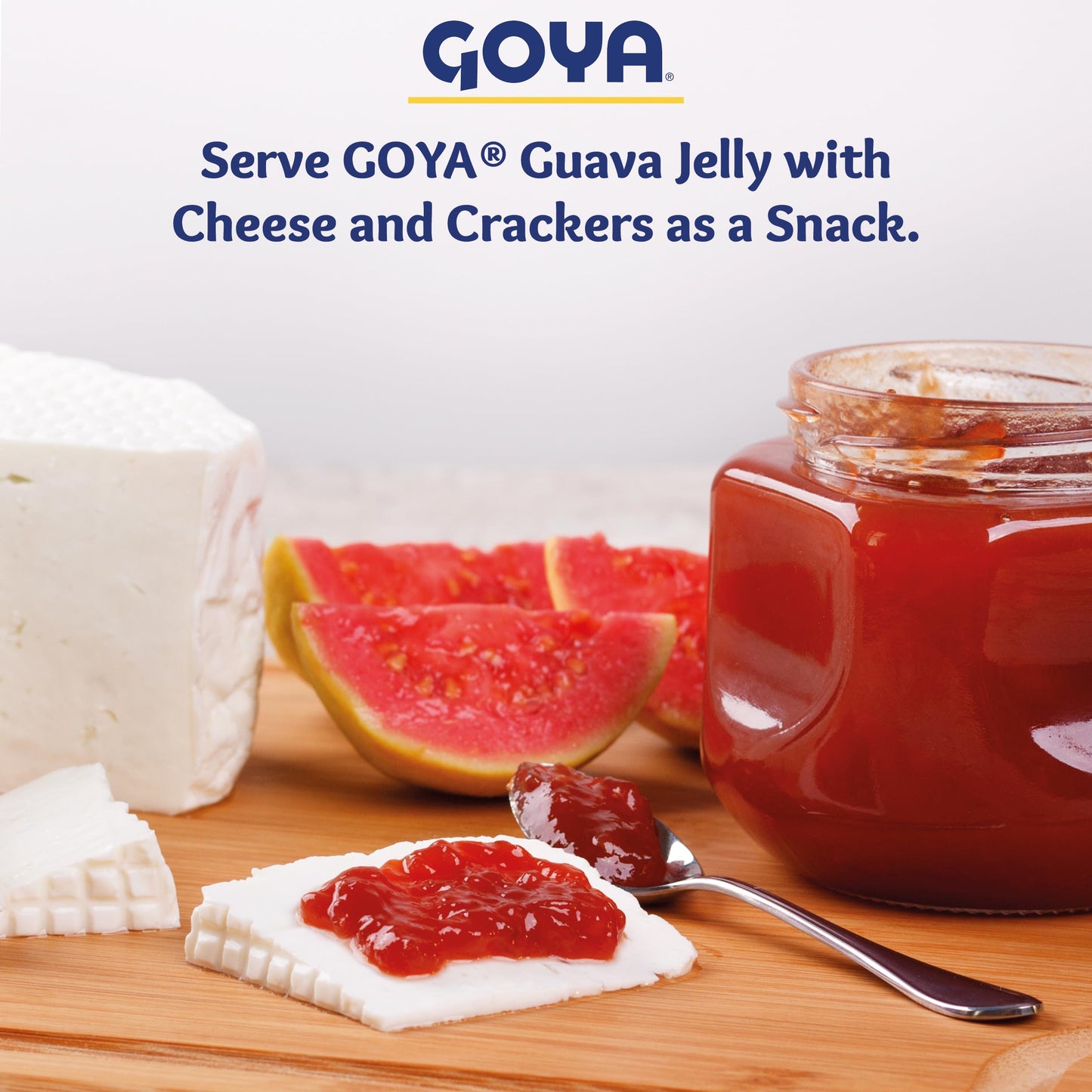 Guava Puree Jelly by Goya, Guava Jelly Spread for Breakfast Pastries, Mermelada De Guayaba, Guava Concentrate Jam, Latin Cooking and Baking Kitchen Staple, 3-Pack, 17 oz Jars